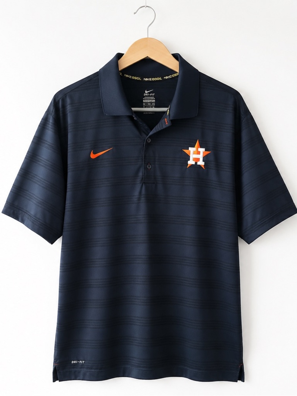 Nike Houston Astros Victory Striped Performance Polo Mens Size XXL
